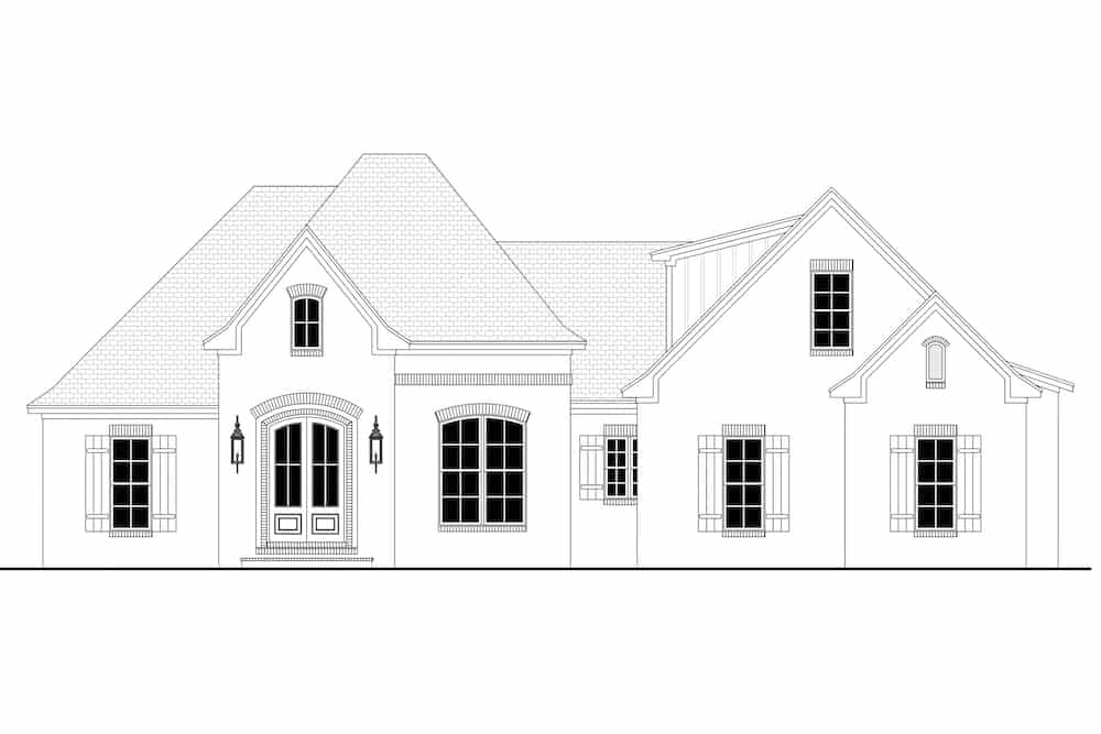 Home Plan Front Elevation of this 3-Bedroom,2405 Sq Ft Plan -142-1150