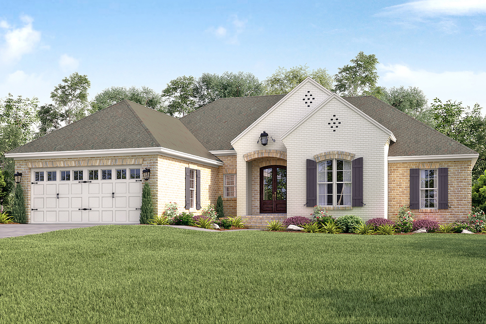 Front elevation of Traditional home (ThePlanCollection: House Plan #142-1156)