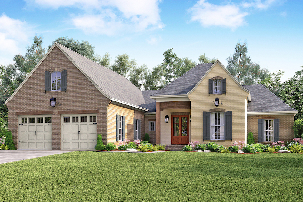 Color photograph of European home (House Plan #142-1157)