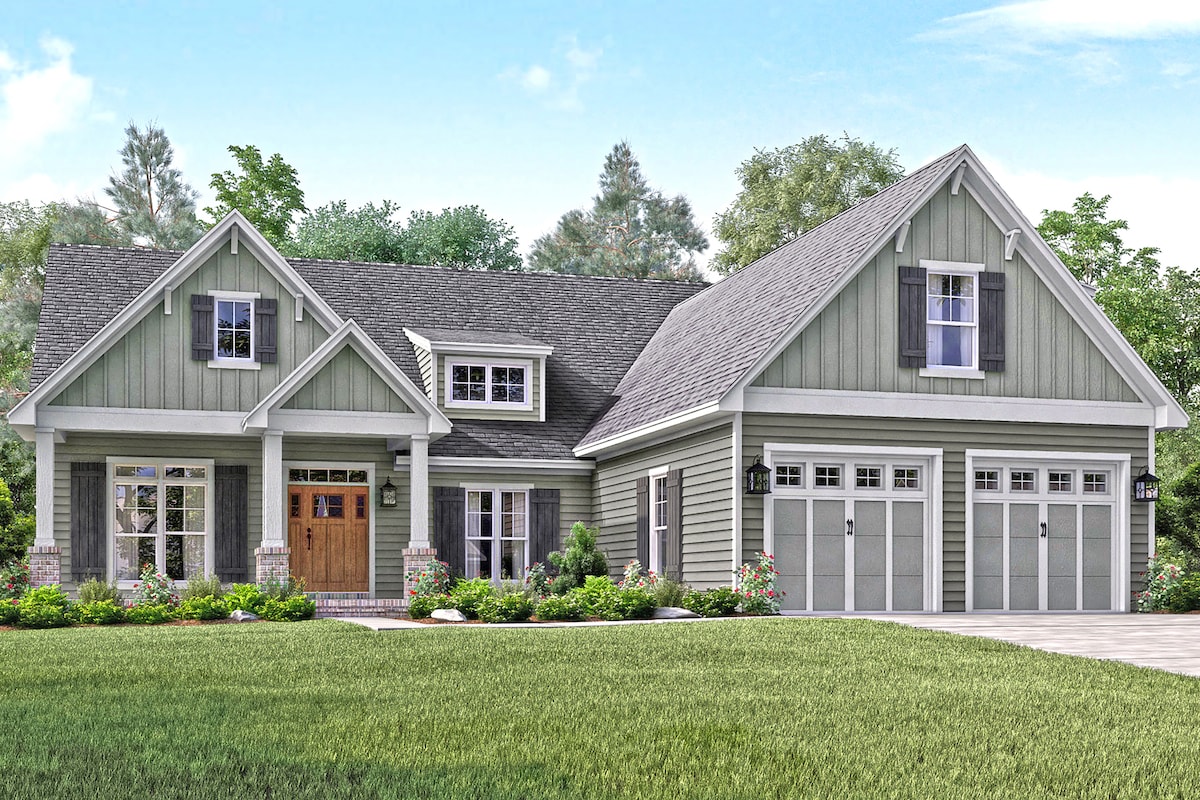Country home plan (ThePlanCollection: House Plan #142-1158)