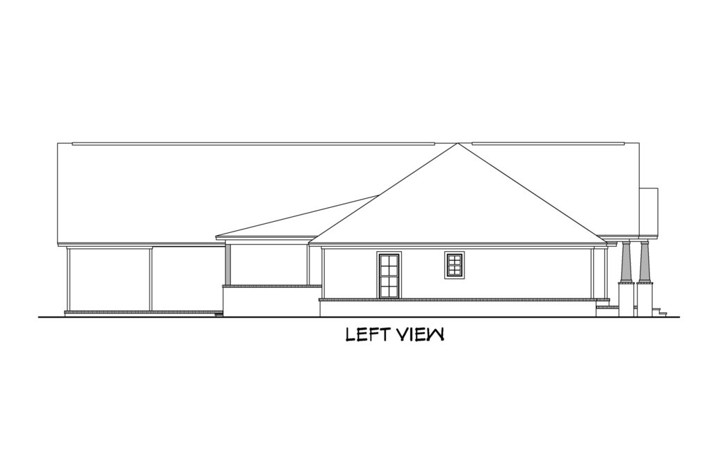 Home Plan Left Elevation of this 3-Bedroom,2151 Sq Ft Plan -142-1159