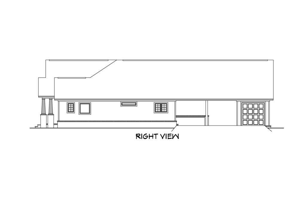 Home Plan Right Elevation of this 3-Bedroom,2151 Sq Ft Plan -142-1159