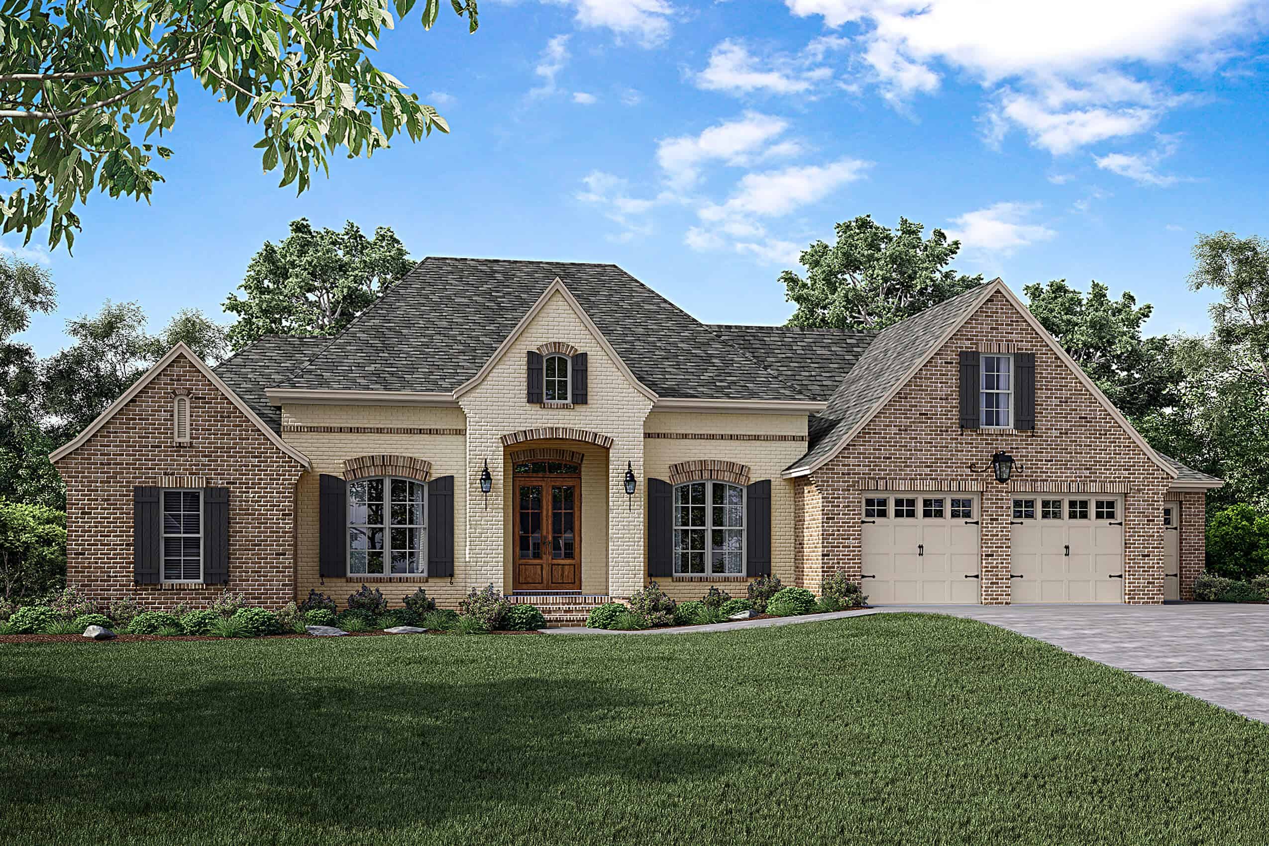 Front View of this 3-Bedroom, 2487 Sq Ft Plan - 142-1171