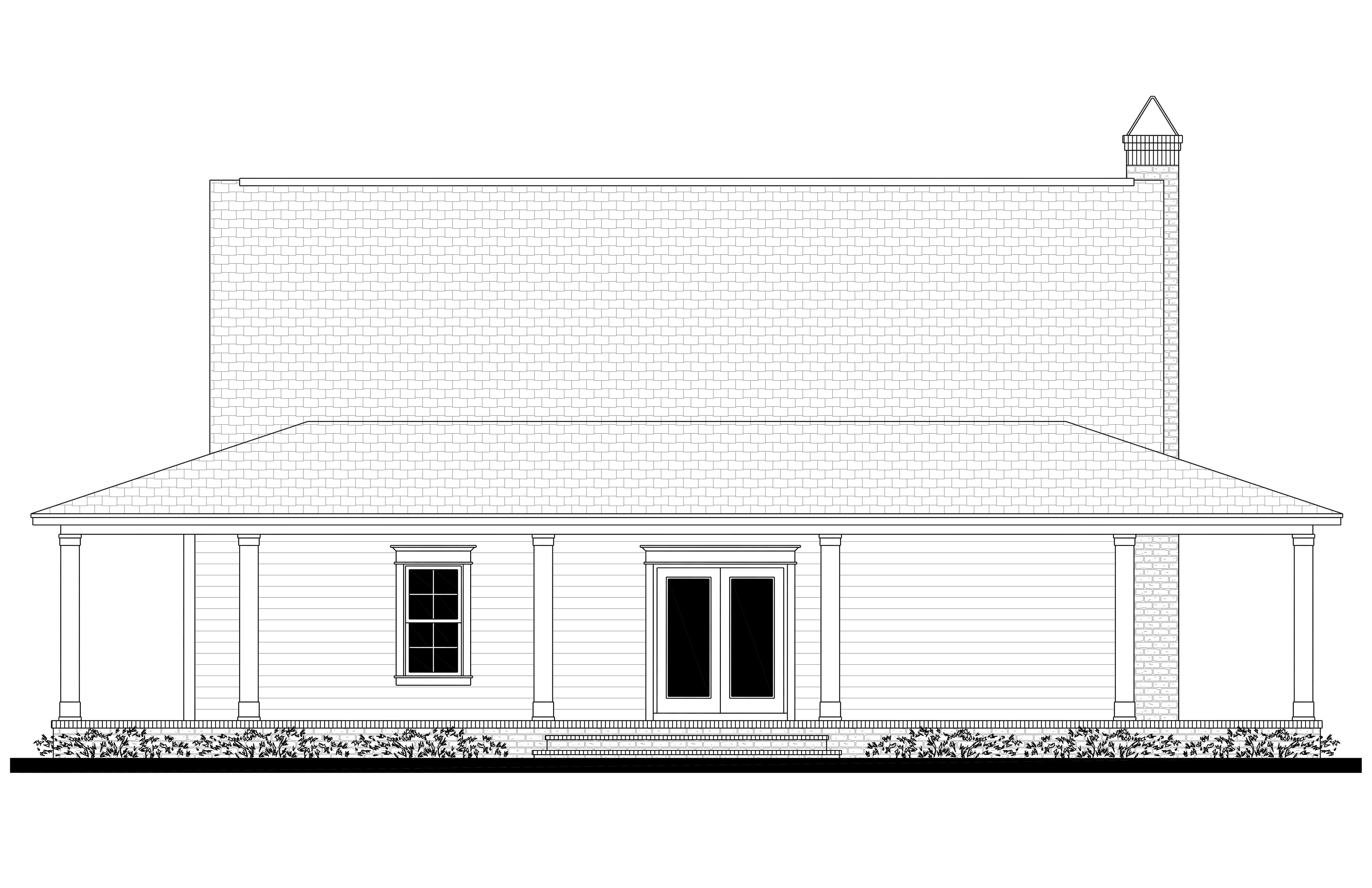 Home Plan Rear Elevation of this 3-Bedroom,2084 Sq Ft Plan -142-1175
