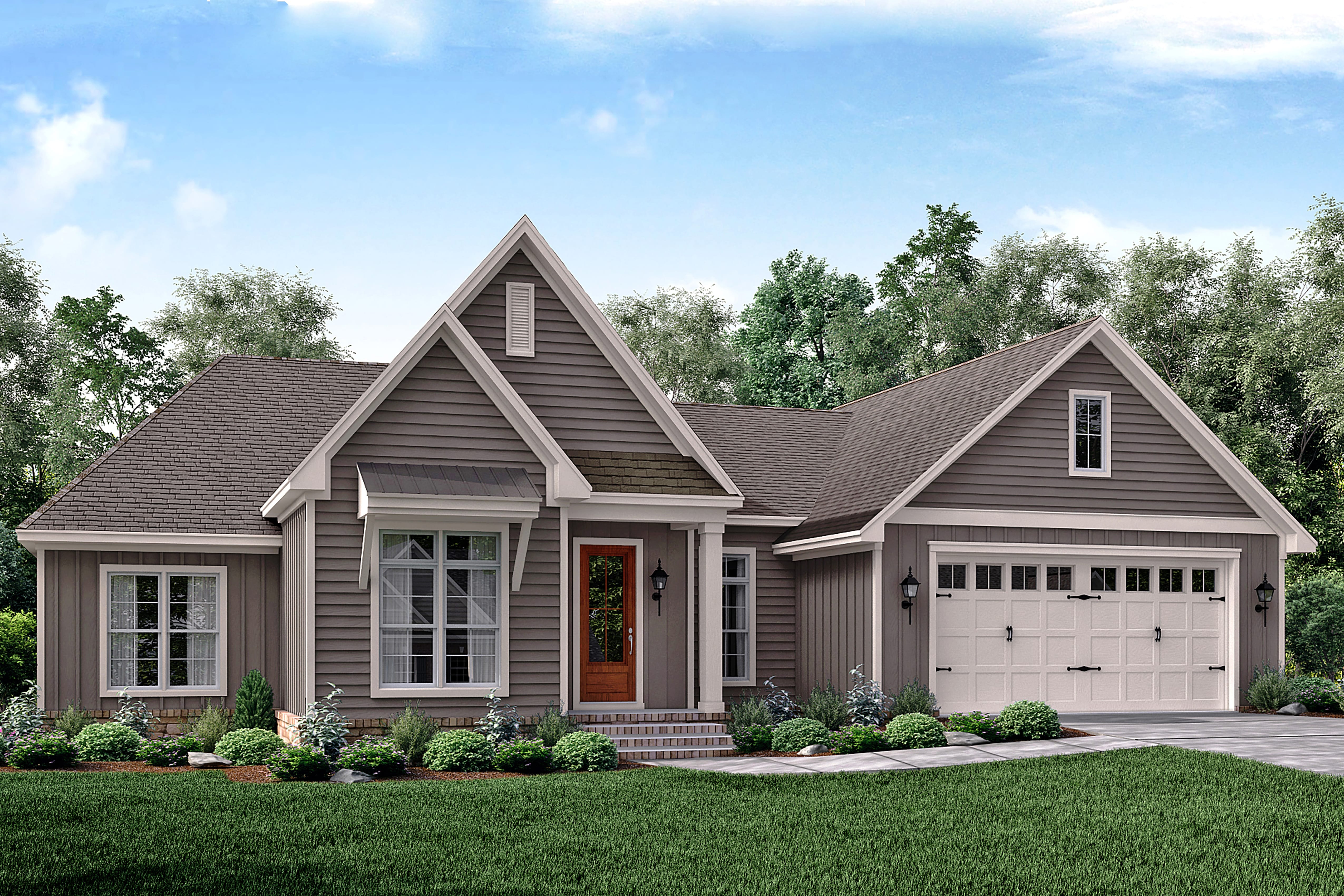 Front elevation of Traditional home (ThePlanCollection: House Plan #142-1178)