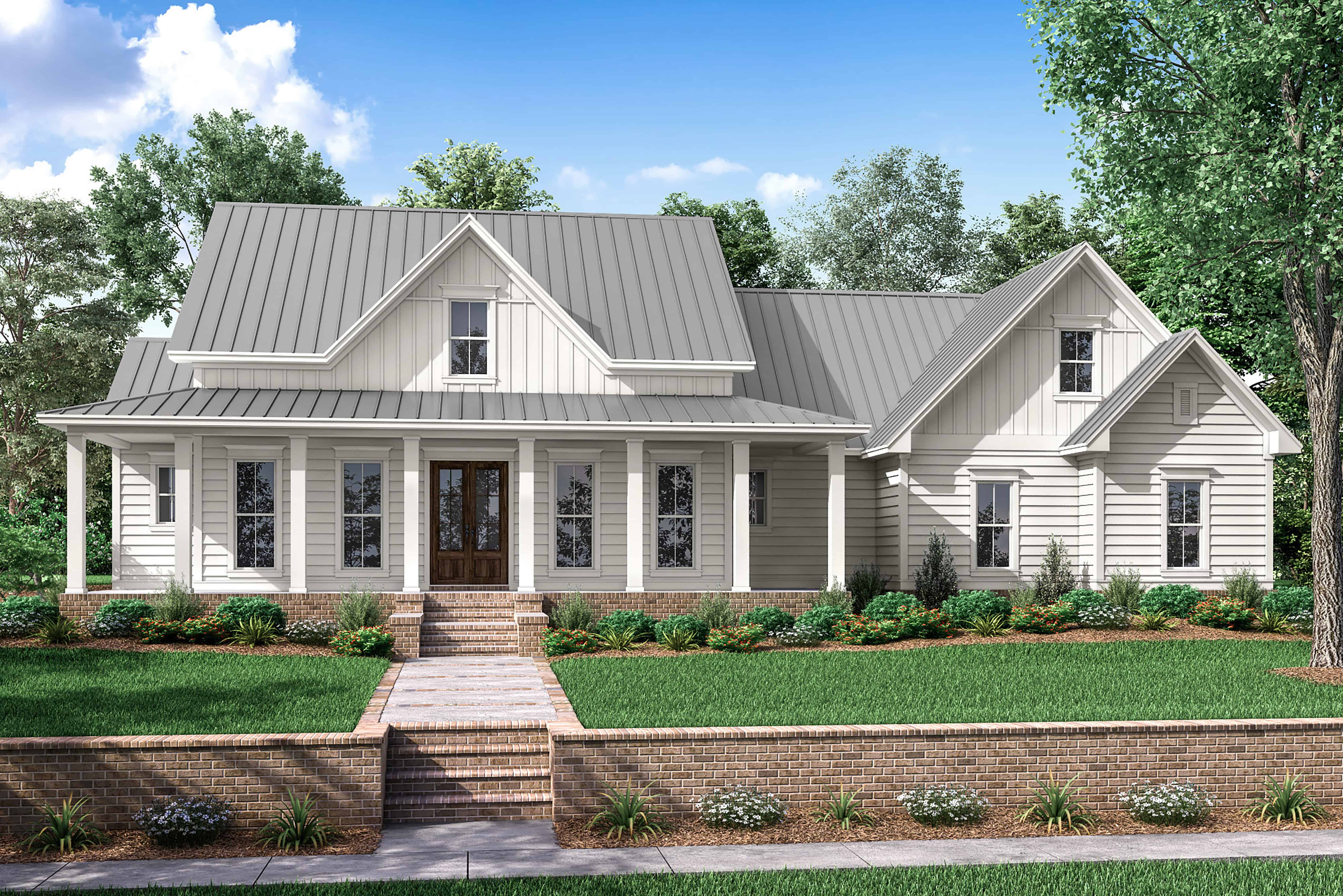 Front View of this 3-Bedroom, 2282 Sq Ft Plan - 142-1180