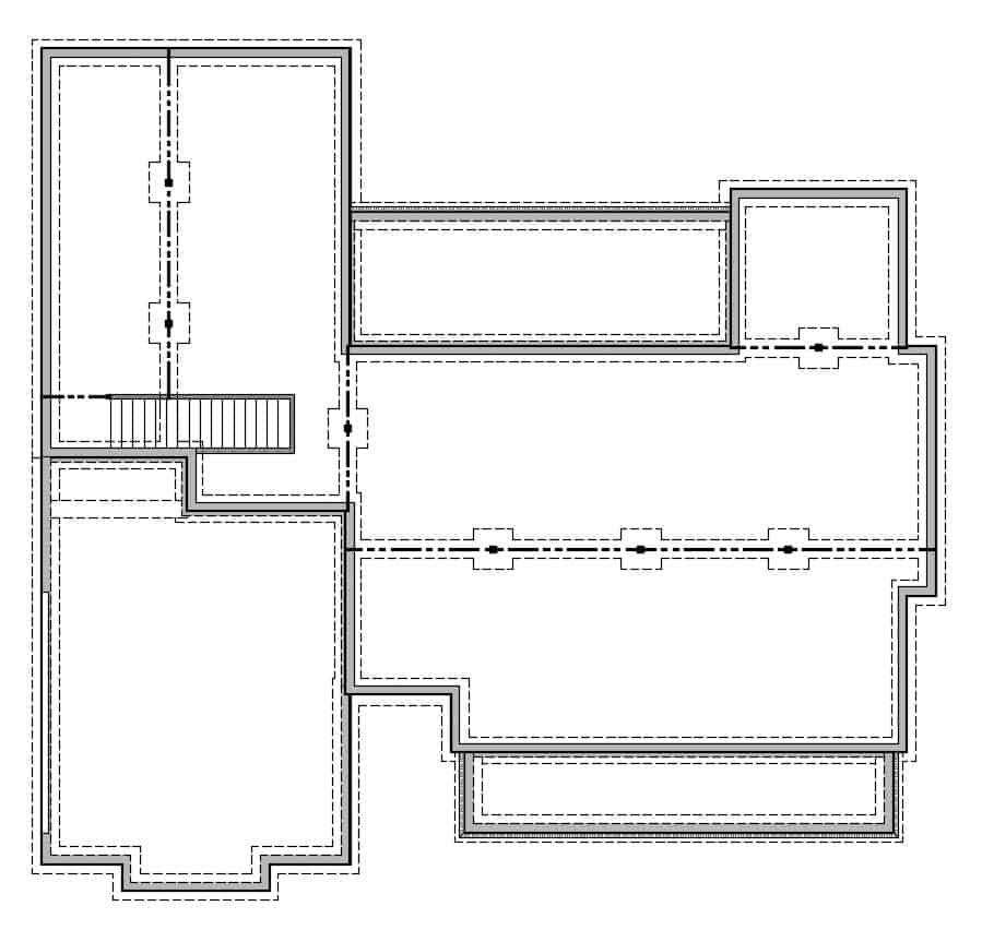 Floor Plan Basement of Country Plan #142-1184