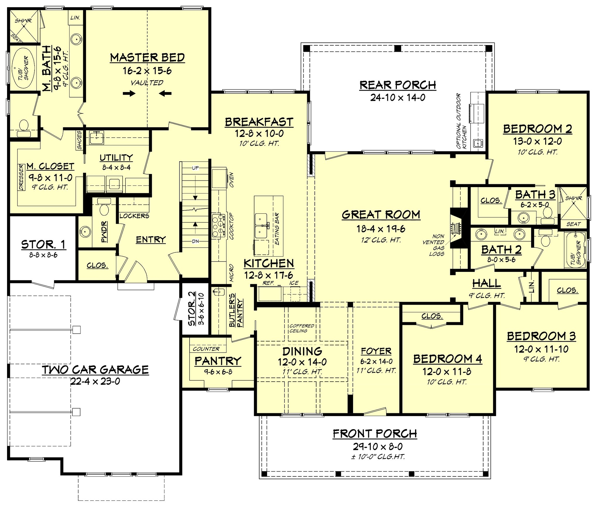 Main Level of Country Plan #142-1185