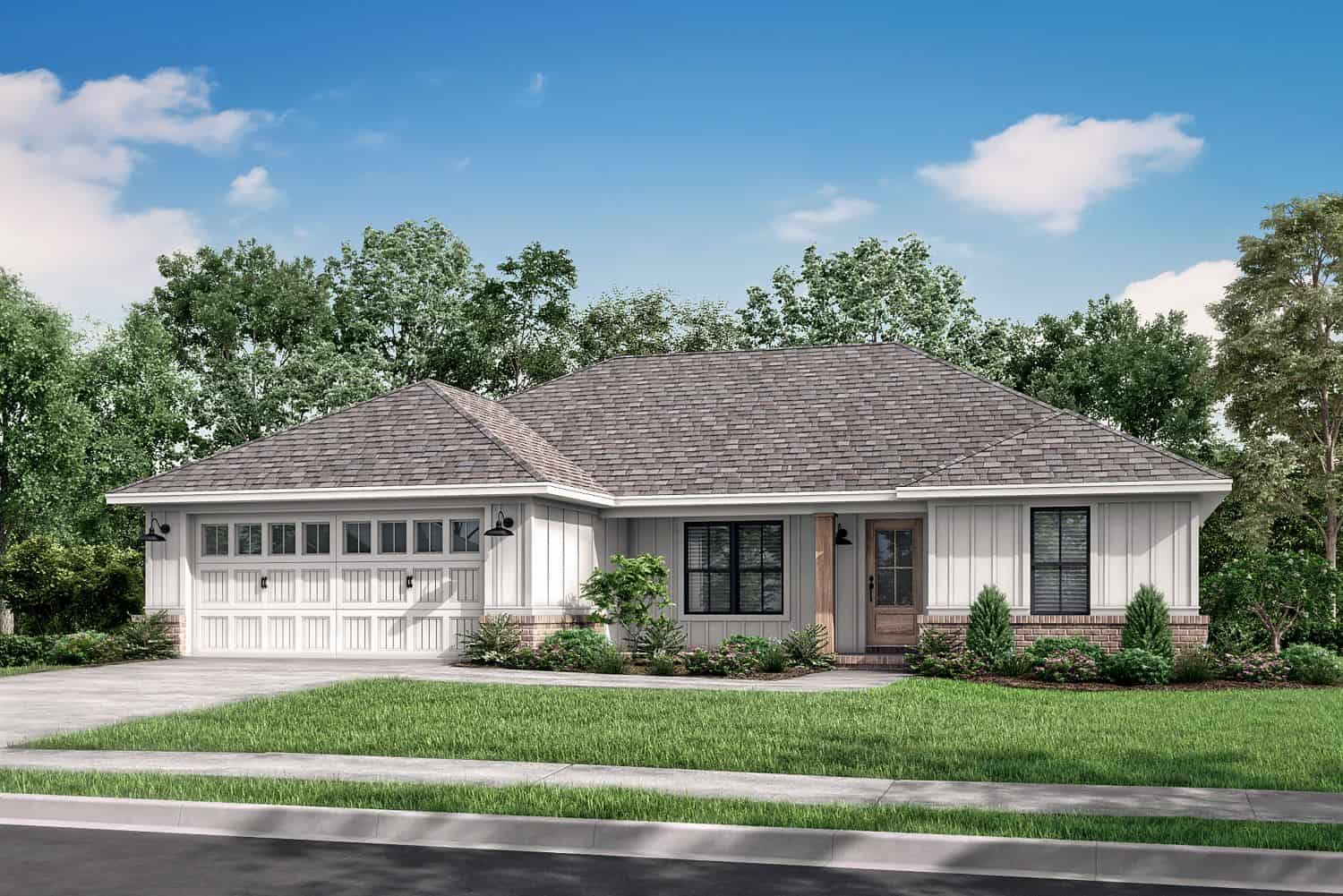 Small Traditional Ranch style home (ThePlanCollection: Plan #142-1200)