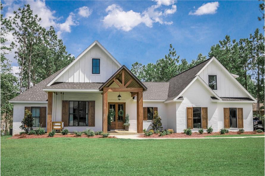 European style home (ThePlanCollection: Plan #142-1204)