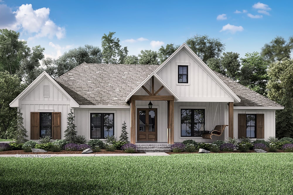 Country style home (ThePlanCollection: Plan #142-1205)