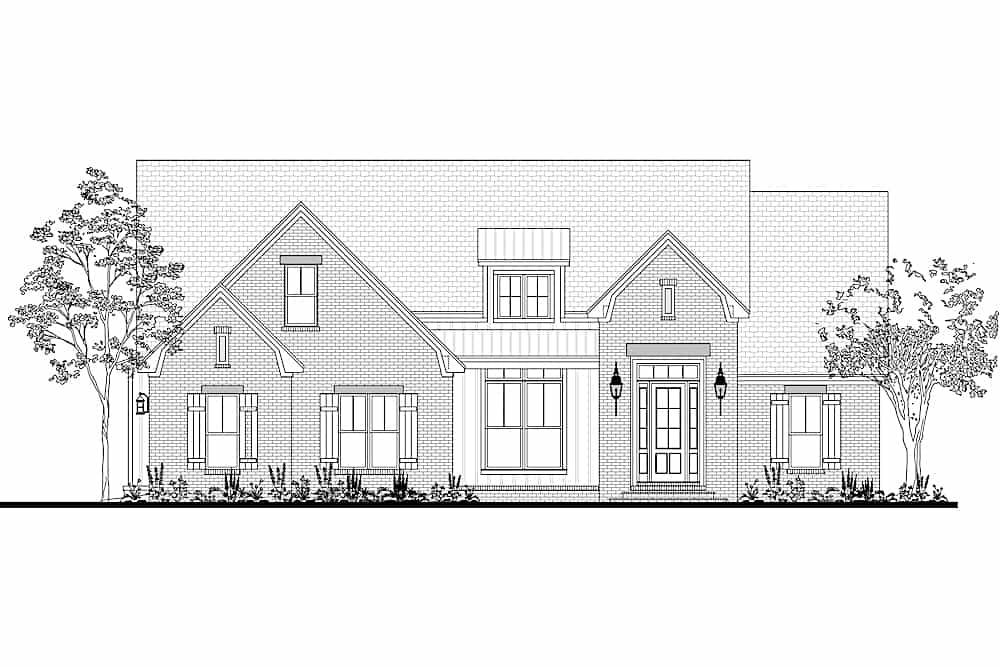 Home Plan Front Elevation of this 3-Bedroom,2165 Sq Ft Plan -142-1208