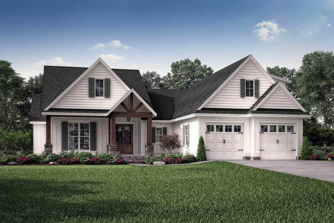 Front View of this 3-Bedroom, 2074 Sq Ft Plan - 142-1210