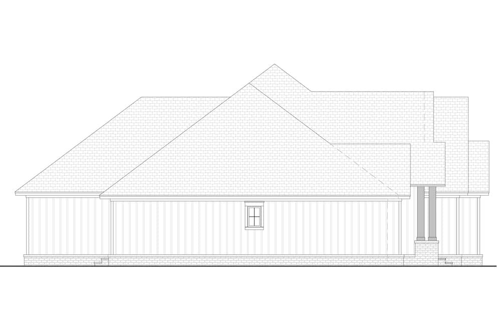 Home Plan Left Elevation of this 3-Bedroom,2358 Sq Ft Plan -142-1213