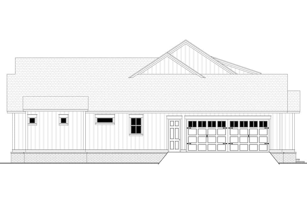 Home Plan Left Elevation of this 4-Bedroom,4998 Sq Ft Plan -142-1216