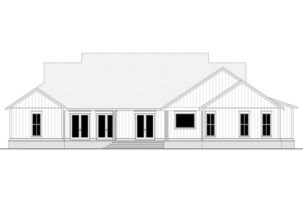 Home Plan Rear Elevation of this 4-Bedroom,4998 Sq Ft Plan -142-1216