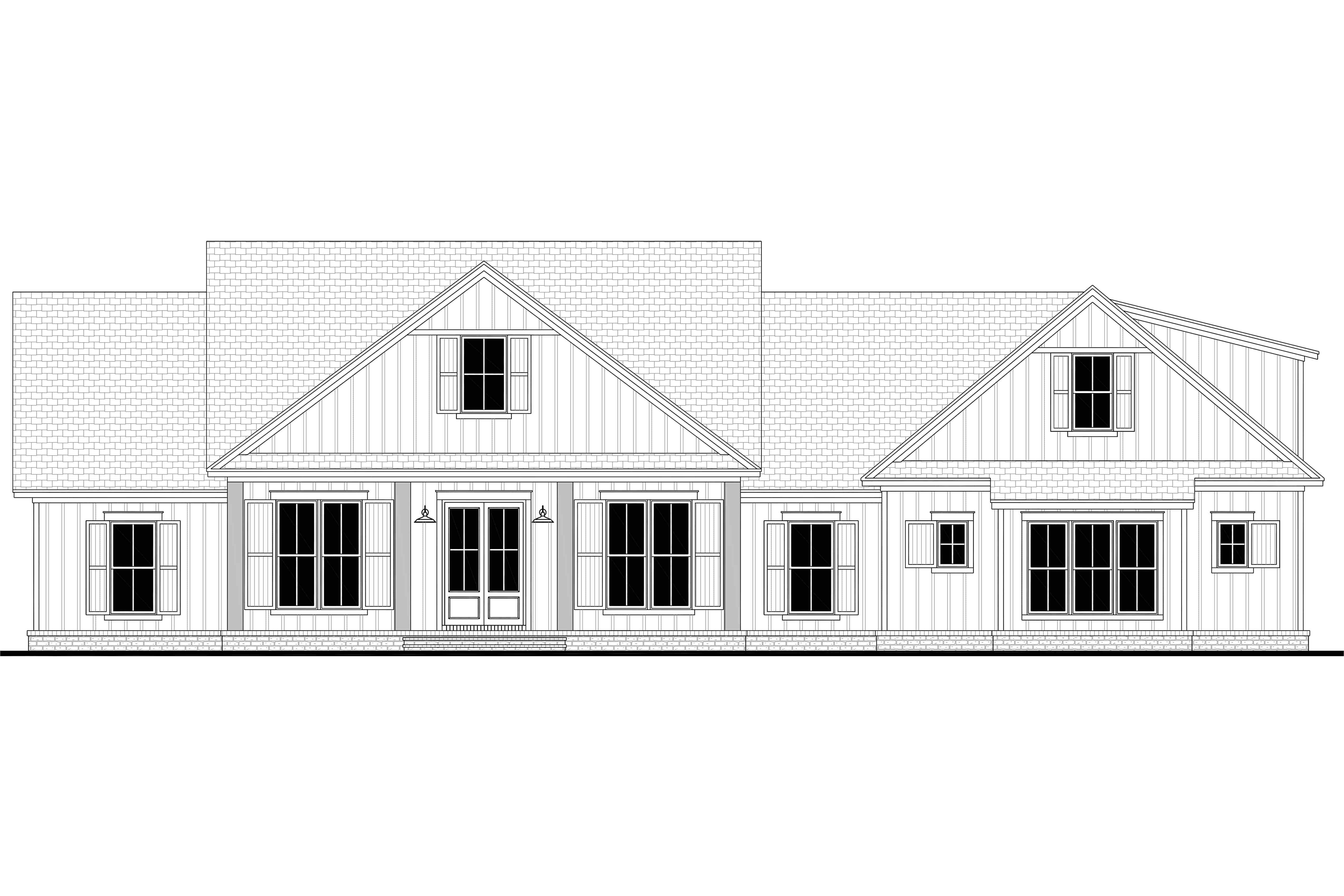 Home Plan Front Elevation of this 4-Bedroom,2832 Sq Ft Plan -142-1218