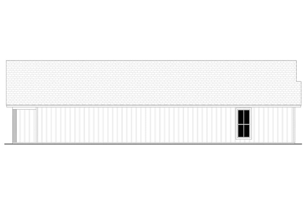 Home Plan Left Elevation of this 3-Bedroom,1292 Sq Ft Plan -142-1221