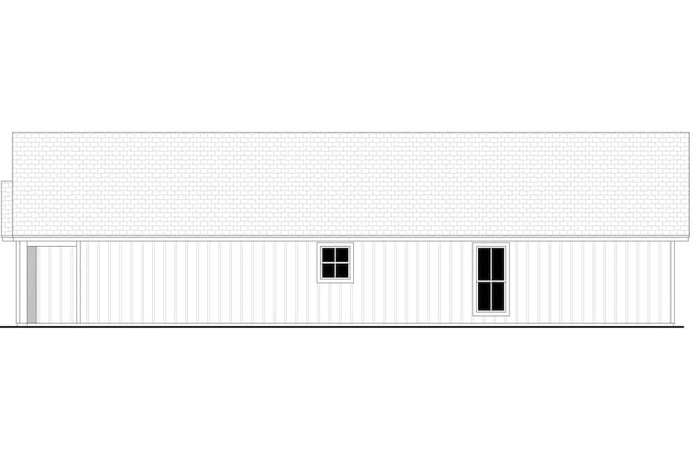 Home Plan Right Elevation of this 3-Bedroom,1292 Sq Ft Plan -142-1221