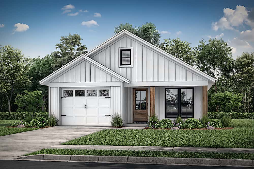 Ranch home (ThePlanCollection: Plan #142-1221)