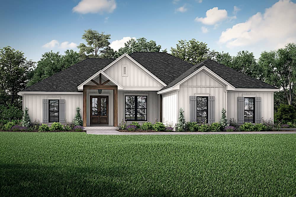Ranch home (ThePlanCollection: Plan #142-1222)