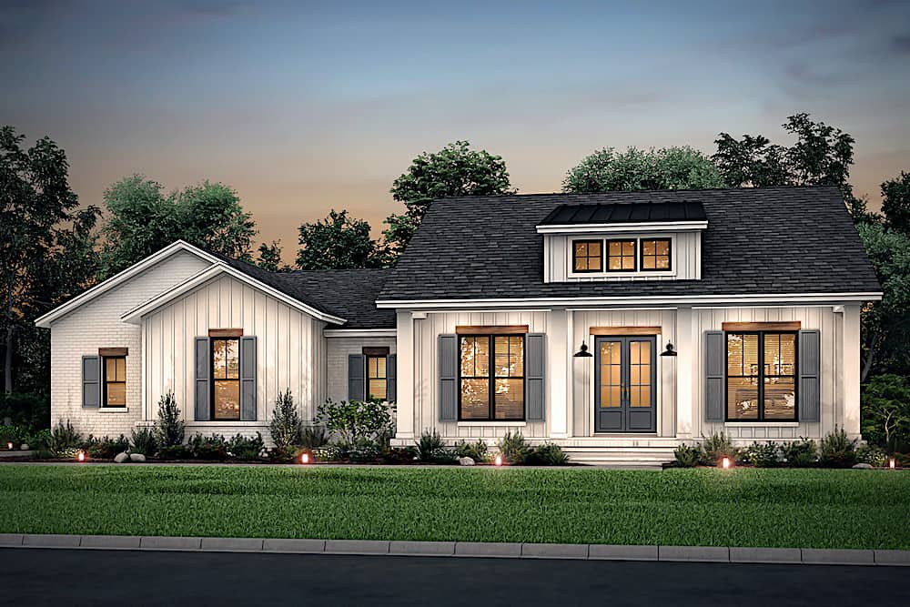 Home at Night of this 3-Bedroom, 2044 Sq Ft Plan - 142-1223