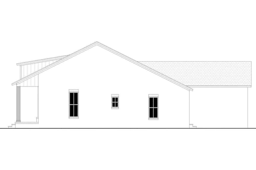 Home Plan Right Elevation of this 3-Bedroom,2044 Sq Ft Plan -142-1223