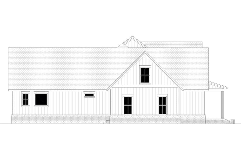 Home Plan Left Elevation of this 4-Bedroom,2763 Sq Ft Plan -142-1224