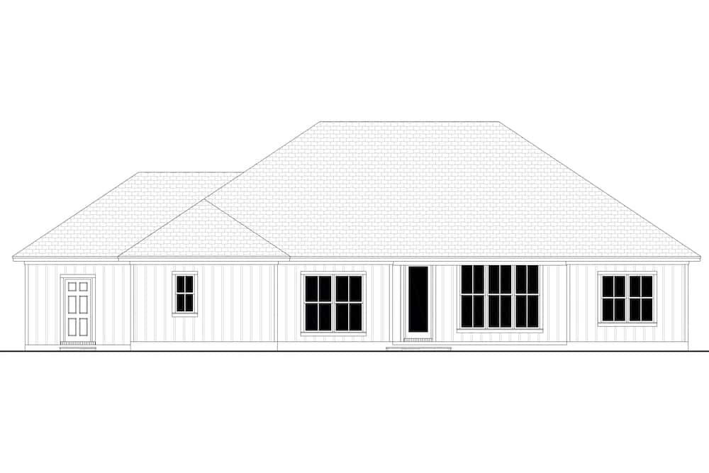 Home Plan Rear Elevation of this 3-Bedroom,2230 Sq Ft Plan -142-1225