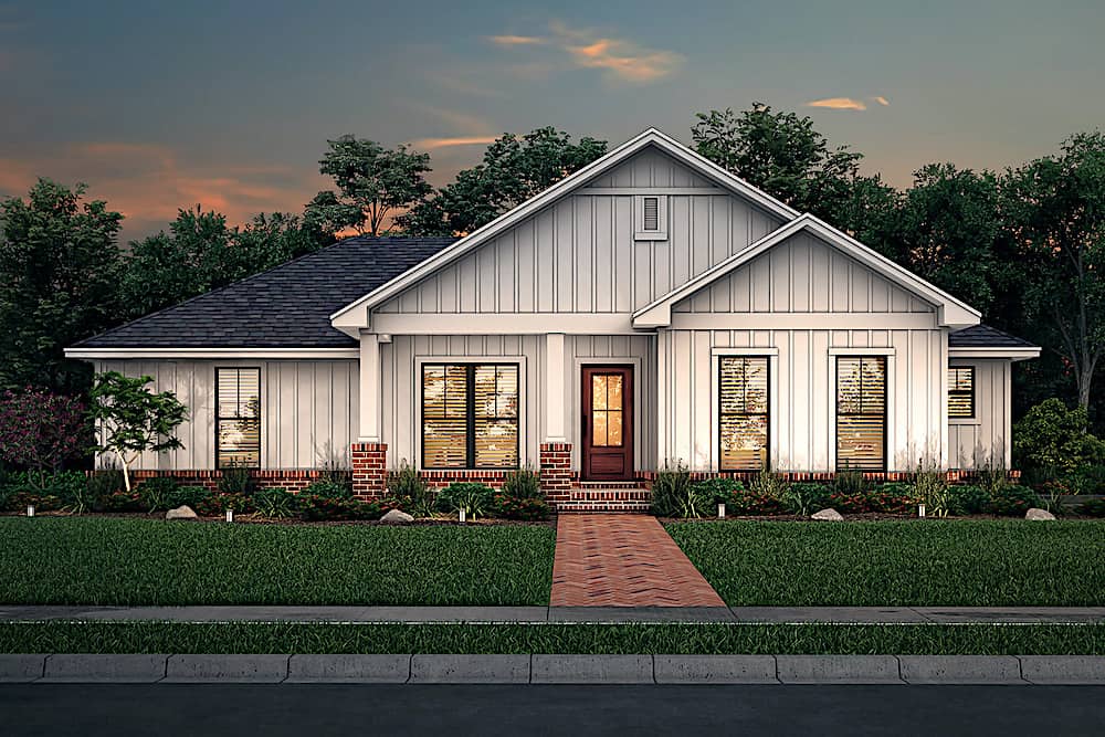 Home at Night of this 3-Bedroom, 1327 Sq Ft Plan - 142-1226