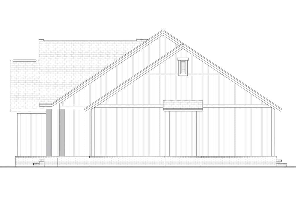 Home Plan Right Elevation of this 3-Bedroom,1398 Sq Ft Plan -142-1228