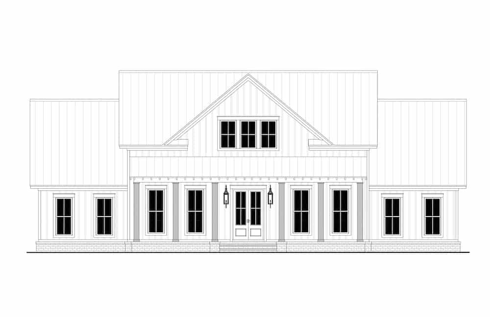 Home Plan Front Elevation of this 4-Bedroom,2390 Sq Ft Plan -142-1231