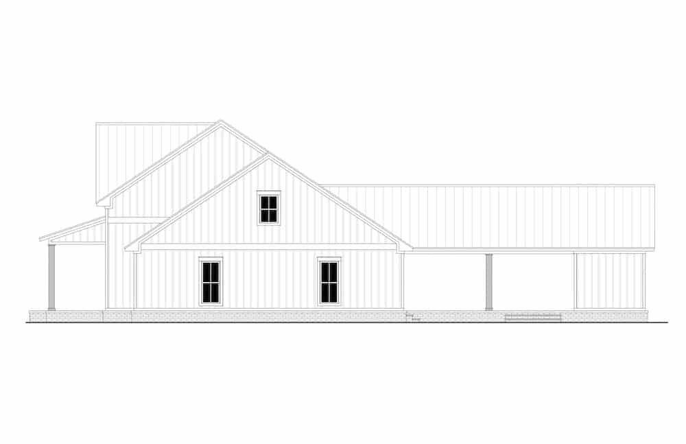 Home Plan Right Elevation of this 4-Bedroom,2390 Sq Ft Plan -142-1231