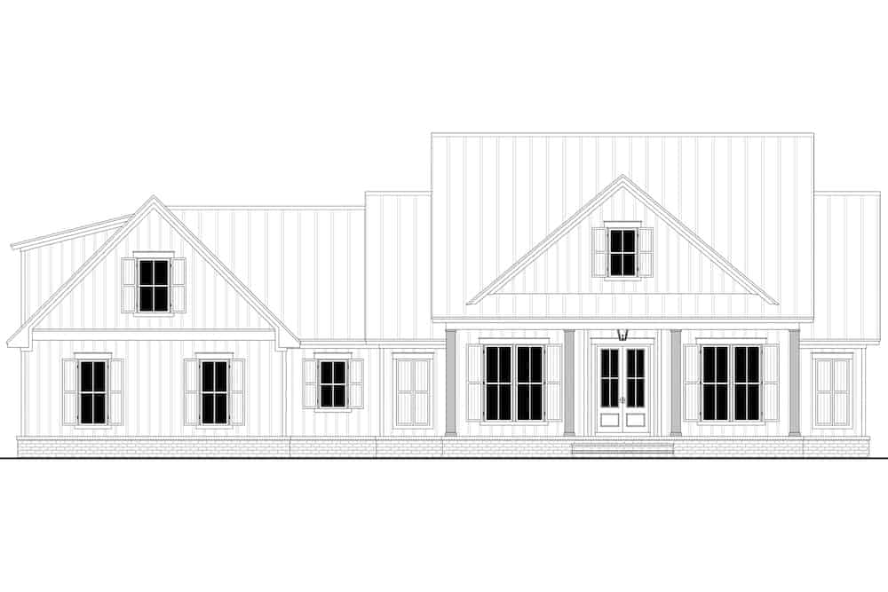 Home Plan Front Elevation of this 3-Bedroom,2428 Sq Ft Plan -142-1232