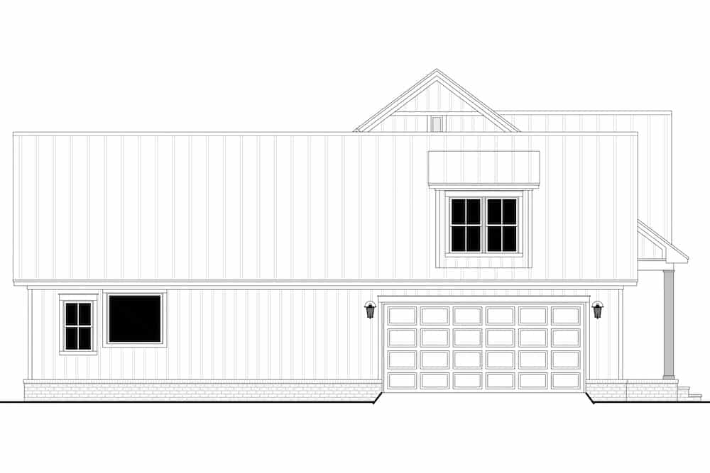 Home Plan Left Elevation of this 3-Bedroom,2428 Sq Ft Plan -142-1232