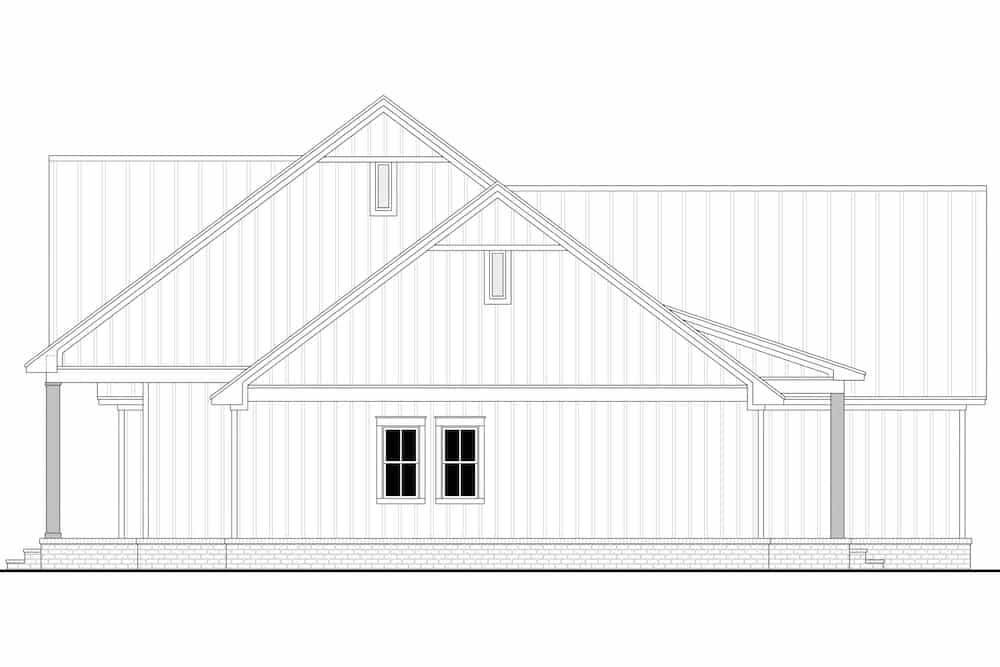 Home Plan Right Elevation of this 3-Bedroom,2428 Sq Ft Plan -142-1232