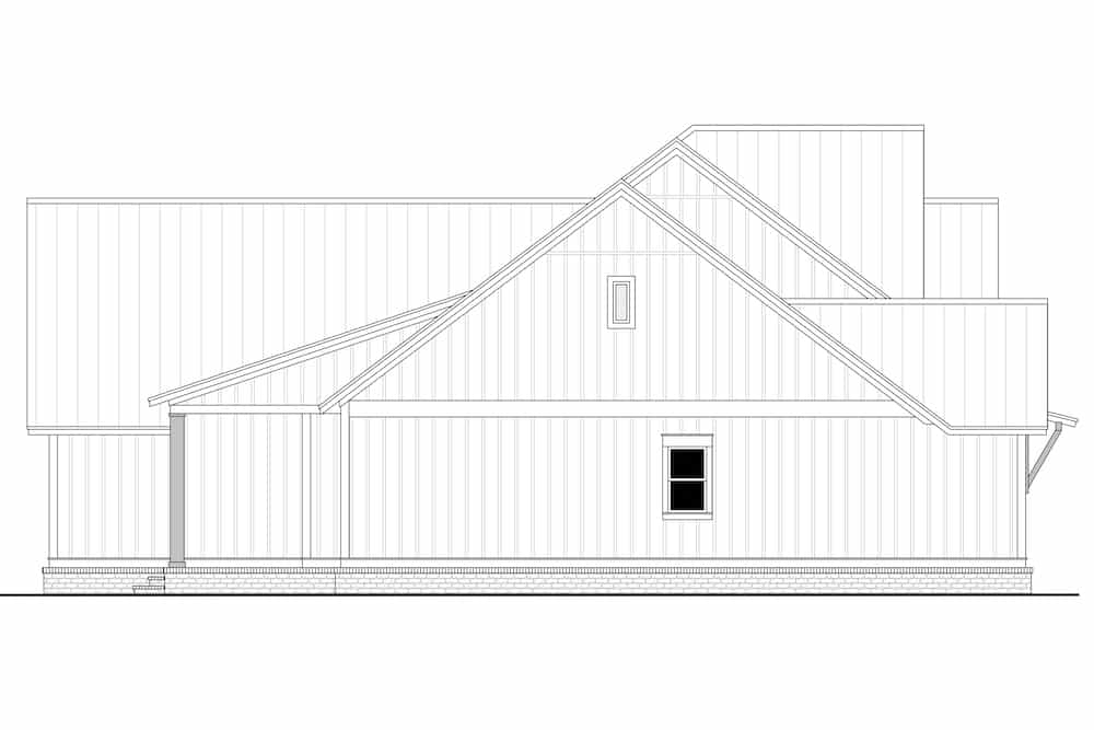 Home Plan Left Elevation of this 3-Bedroom,2553 Sq Ft Plan -142-1233
