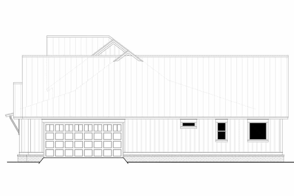 Home Plan Right Elevation of this 3-Bedroom,2553 Sq Ft Plan -142-1233