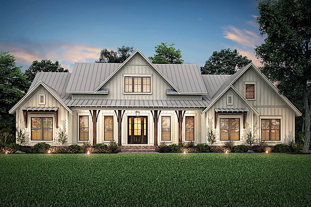 Home at Night of this 3-Bedroom, 2553 Sq Ft Plan - 142-1233