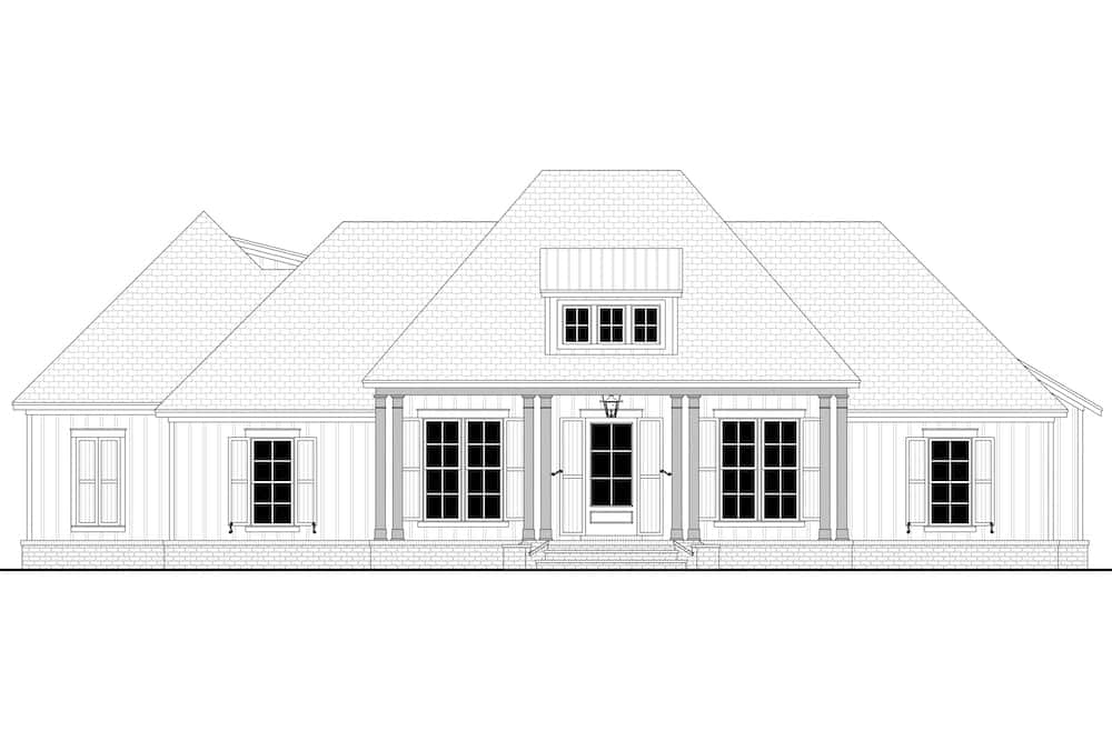 Home Plan Front Elevation of this 3-Bedroom,2588 Sq Ft Plan -142-1234