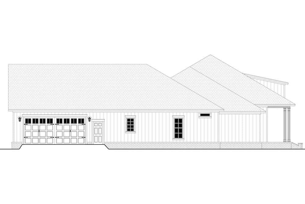 Home Plan Left Elevation of this 3-Bedroom,2588 Sq Ft Plan -142-1234