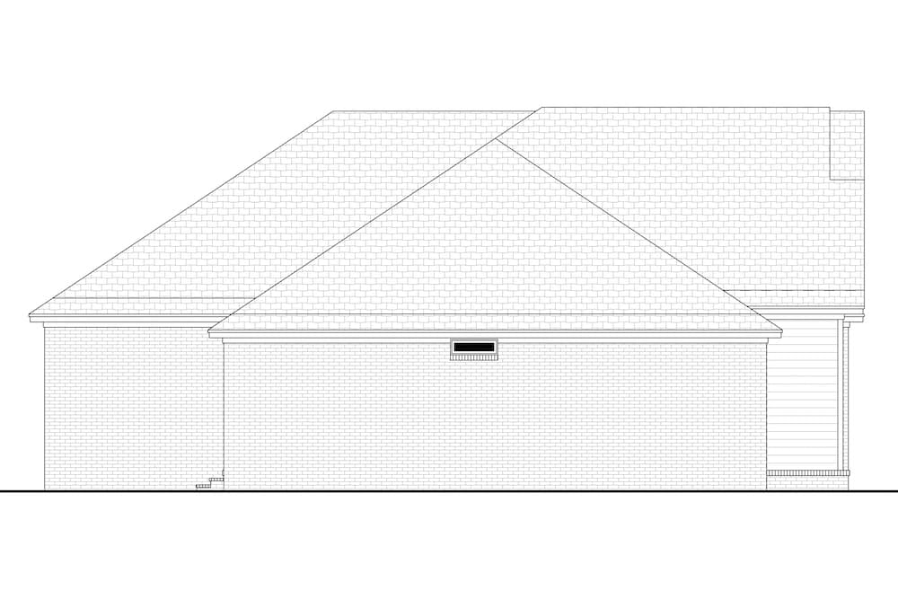 Home Plan Left Elevation of this 4-Bedroom,2095 Sq Ft Plan -142-1237