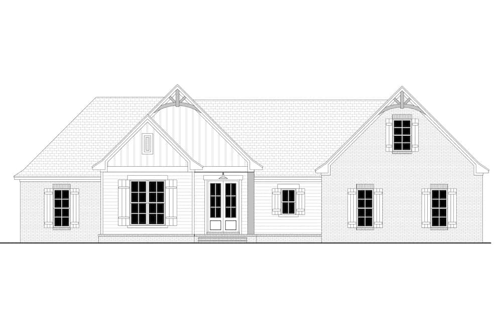 Home Plan Front Elevation of this 4-Bedroom,2095 Sq Ft Plan -142-1237