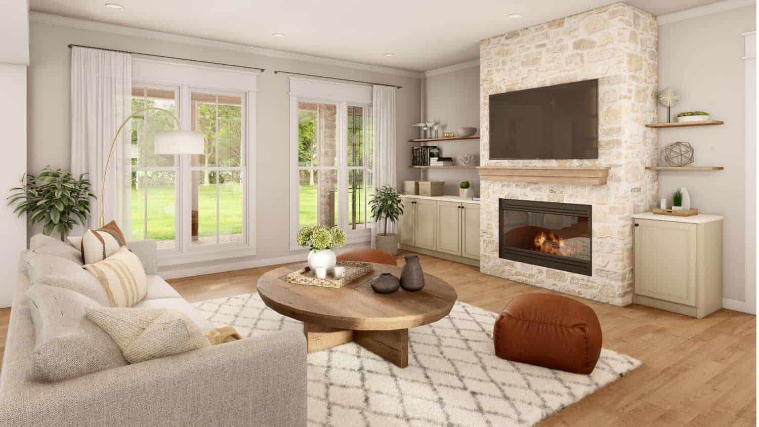 Great Room: Fireplace of this 3-Bedroom,2589 Sq Ft Plan -142-1238