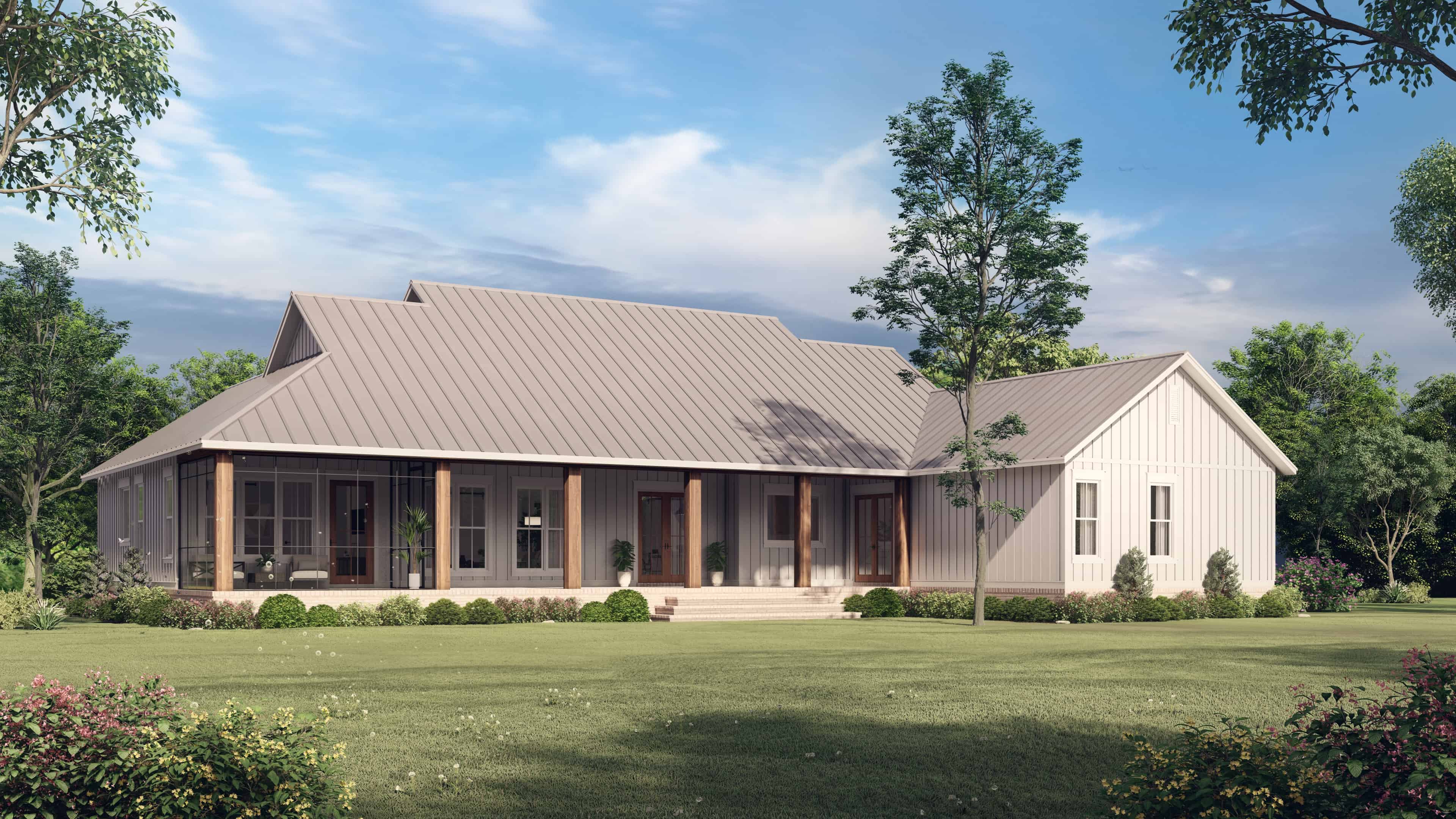 Rear View of this 3-Bedroom,2589 Sq Ft Plan -142-1238