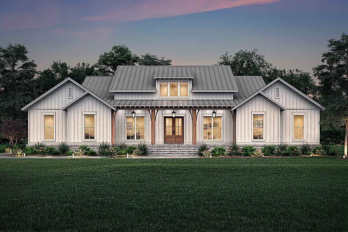 Home at Night of this 3-Bedroom, 2589 Sq Ft Plan - 142-1238