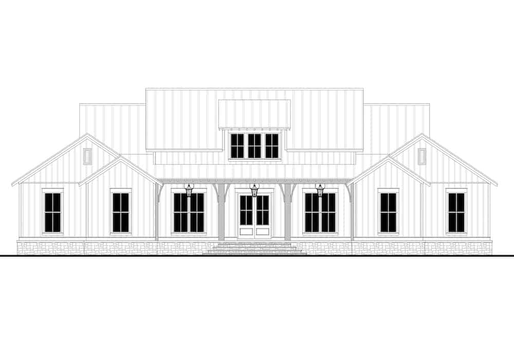Home Plan Front Elevation of this 3-Bedroom,2589 Sq Ft Plan -142-1238
