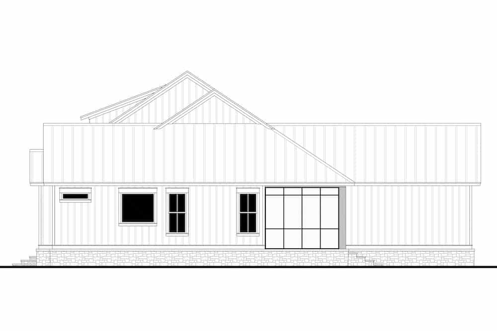 Home Plan Right Elevation of this 3-Bedroom,2589 Sq Ft Plan -142-1238