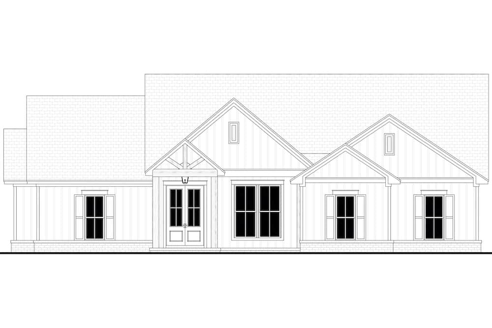 Home Plan Front Elevation of this 4-Bedroom,1992 Sq Ft Plan -142-1241