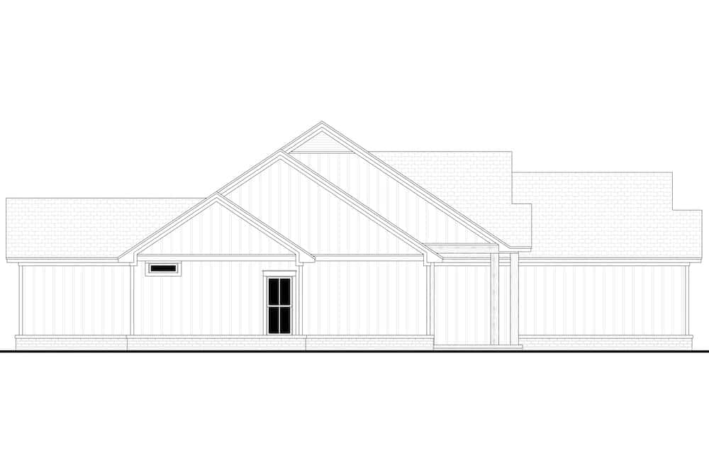 Home Plan Left Elevation of this 4-Bedroom,1992 Sq Ft Plan -142-1241